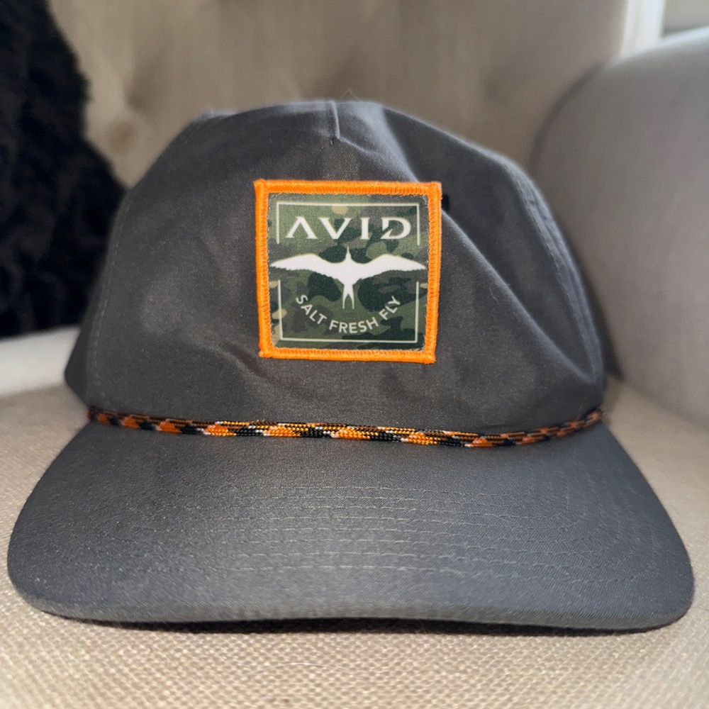 Gray and Orange Men's Cap